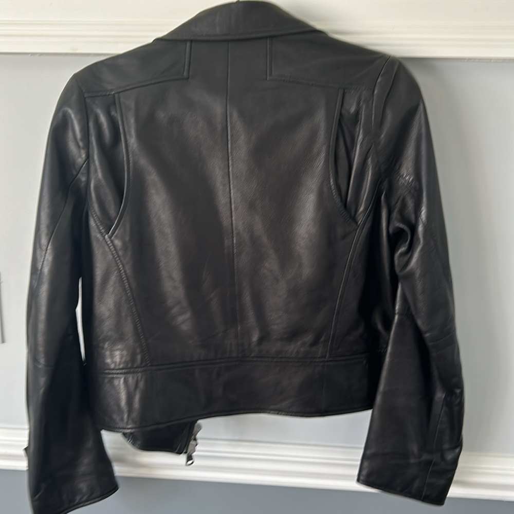 Black Leather Jacket Size Extra Small - image 2